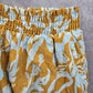 Ava & Viv Yellow White Linen Pull Up Shorts Plus 2X