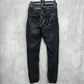 028. Blue Savvy Black Skinny Pants Denim Distressed Jeans 5/27