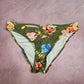 Cupshe Green Floral Bikini Bottom Swimwear Size Large