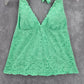 Mossimo Green Eyelet Halter Padded Swimwear Swimsuit Tankini Tank Top Medium M