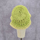 Green Top Crochet Knit Bucket Cap Hat Fun Vintage Y2K Funky Beanie