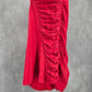 DKNY Red Scrunch Ruched Padded Swimwear Tankini Tank Top S Small
