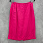 Donna Morgan Pink Pencil Knee Length Linen Boho Vintage Whimsy Skirt M Medium 10