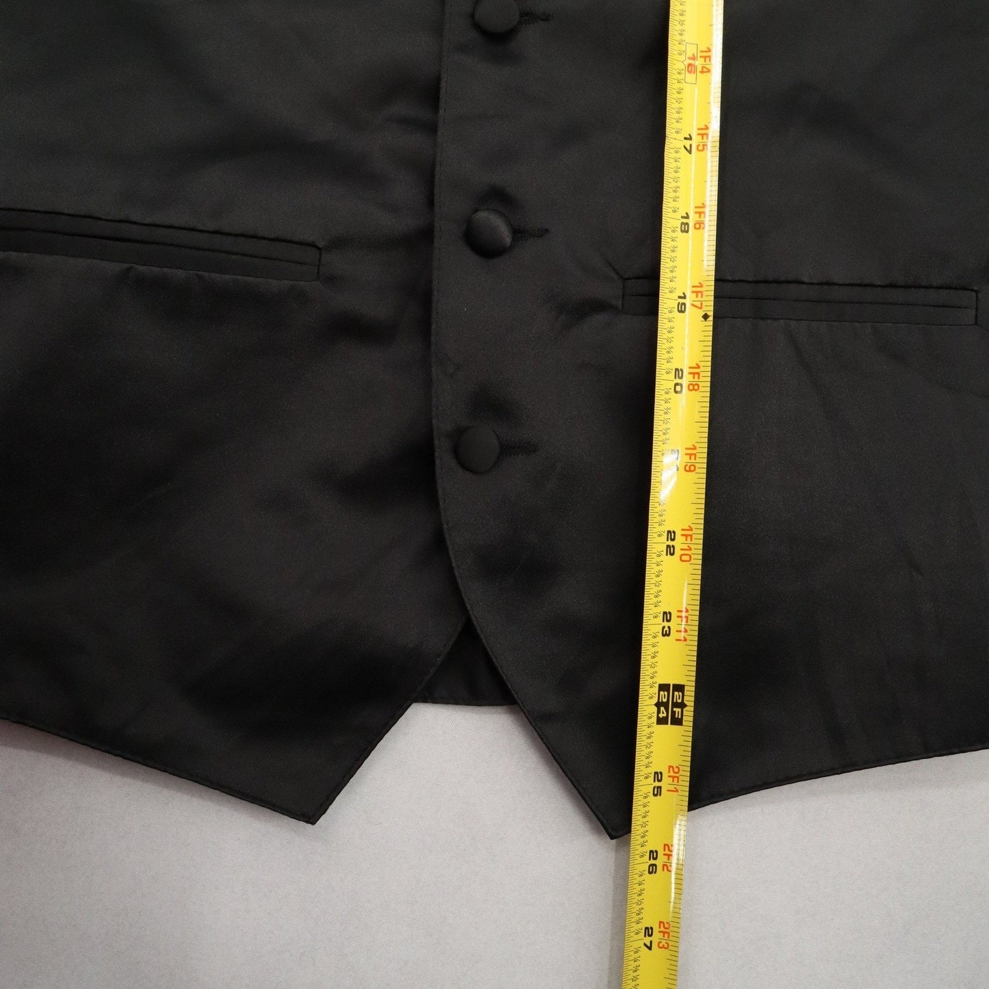 Tuxedo Park Black 5 Point Waistcoat Slim Formal Tuxedo Suit Vest 30R 2XS