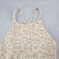 Old Navy Active Powersoft Cream Animal Crop Sports Bra Swim Top XS Extra Small