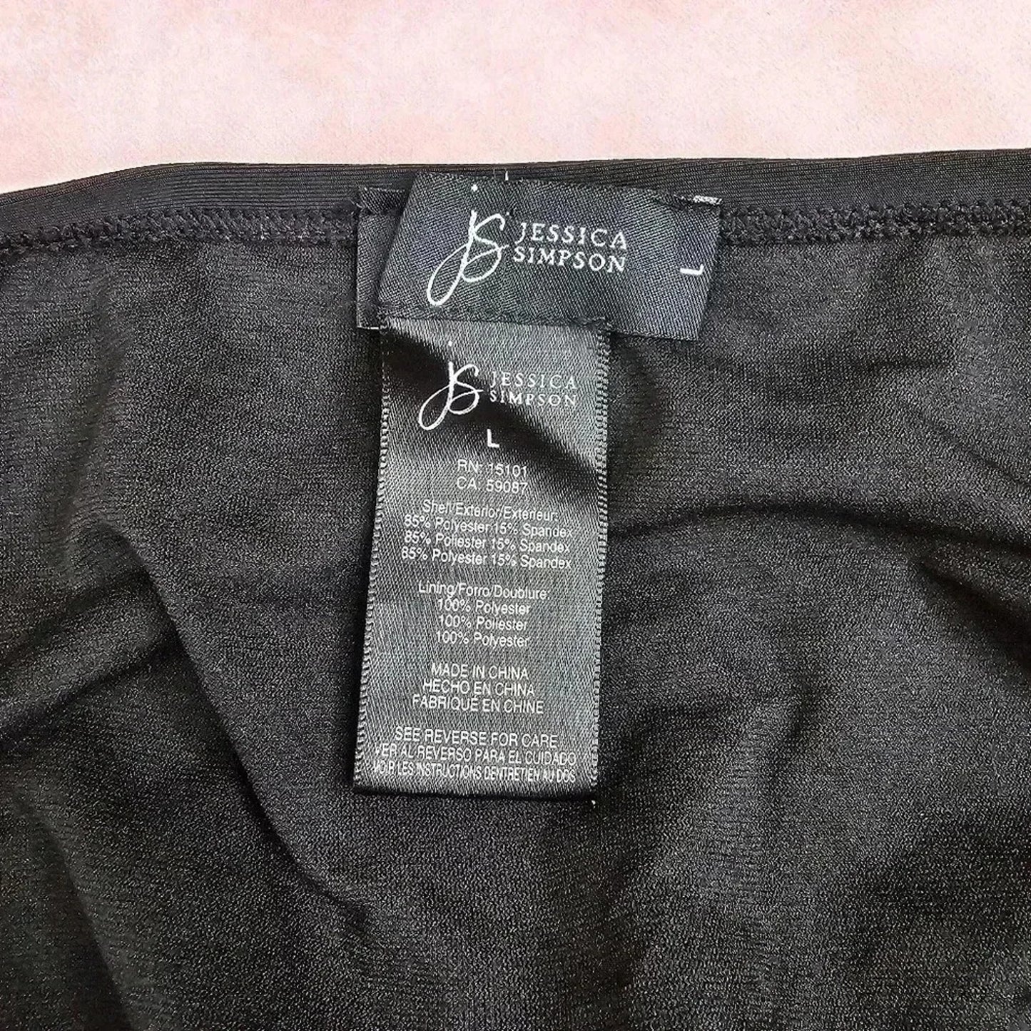 Jessica Simpson Black White Bikini Bottom Swimwear Size Large