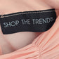 Shop The Trend Peach Sheer Long Sleeve Boho Cottage Lace Top Blouse Small