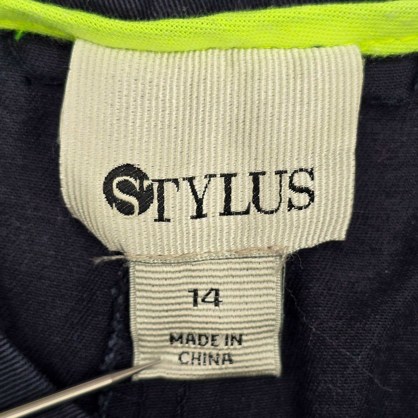 Stylus Blue Bermuda Flat Front Bottoms Pants Shorts Plus 14