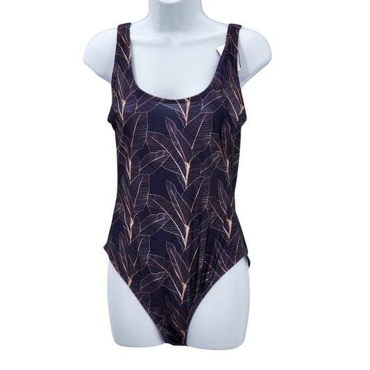Nicole Miller Studio One Piece Purple Swimsuit Beach Vacation Resort 90s Medium