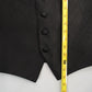 Brandon Michael Black 5 Button Peak Pattern Waistcoat Tuxedo Suit Vest Large 46R