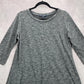 One Clothing LA Gray Flare Y2K Western Retro Blouse Top Medium