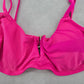 No Boundaries Pink Stripe Padded Bra Bikini Bralette Swim Top S Small