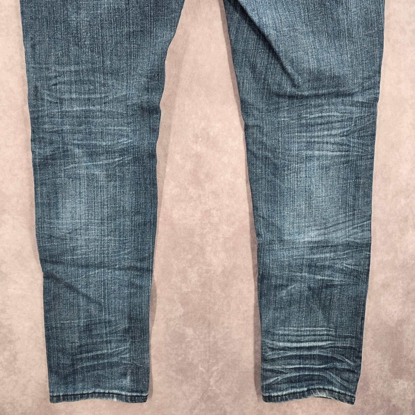 Vigoss Blue Skinny Distress Tapered Cotton Denim Jeans 9