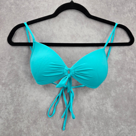 B Swim Blue Padded Tie Swimwear Swimsuit Bikini Top Small