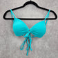 B Swim Blue Padded Tie Swimwear Swimsuit Bikini Top Small