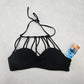 Rue21 Black Strap Padded Halter Swim Sports Bra Beach Bikini Top M Medium