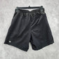 VRST Black Active Running Sports  Junior Youth Solid Zipper Lined Shorts S Small