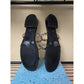 Jessica Simpson Black Studded Flat Slip Slide Sandals Size 8