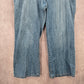 056. Venezia Bootcut Blue Stretch Straight Denim Wide Leg Pants Jeans 6