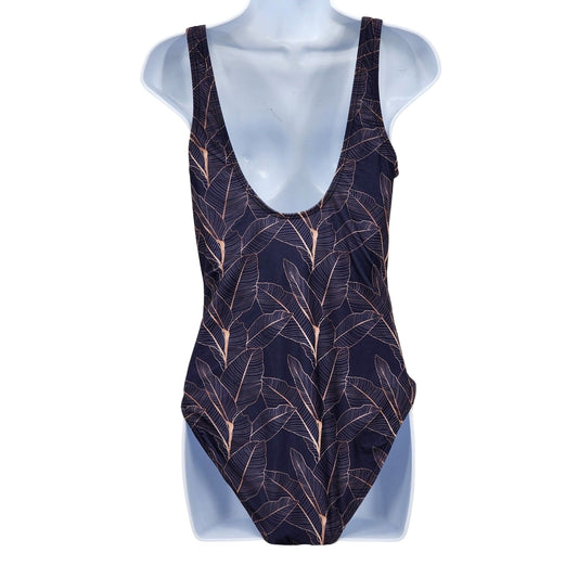 Nicole Miller Studio One Piece Purple Swimsuit Beach Vacation Resort 90s Medium