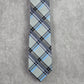 Perry Ellis Portfolio Striped Blue Gray Tartan Plaid Executive Neck Tie Men's