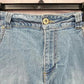 Faded Glory Blue Denim Jeans Boho Western Casual Women's Shorts Size 14