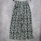 Black White Wide Leg Pullon Boho Beach Funky Print Bottoms Pants Medium