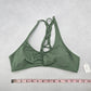 Green Crisscross Sports Bra Beach Padded Bikini Bralette Swim Top S Small