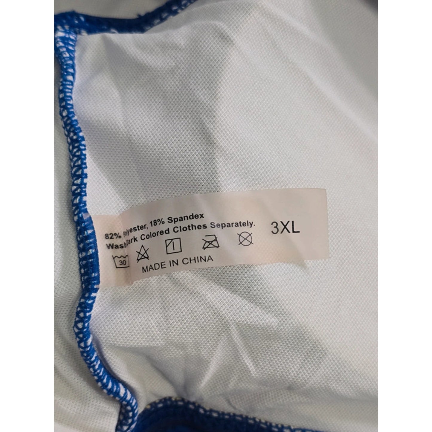 Blue Tie Dye Tie Front Swim Beach Resort Vacation Bikini Top 3XL