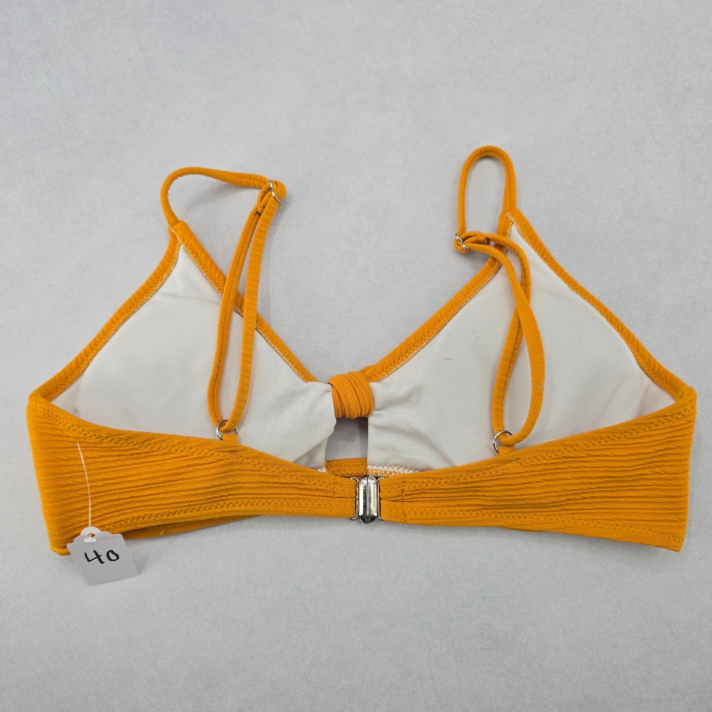 Yellow Tie Beach Sports Bra Bikini Bralette Swim Top S Small