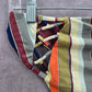 Colorful Stripe Crisscross Bikini Cheeky Thong Bottom Swimwear Medium