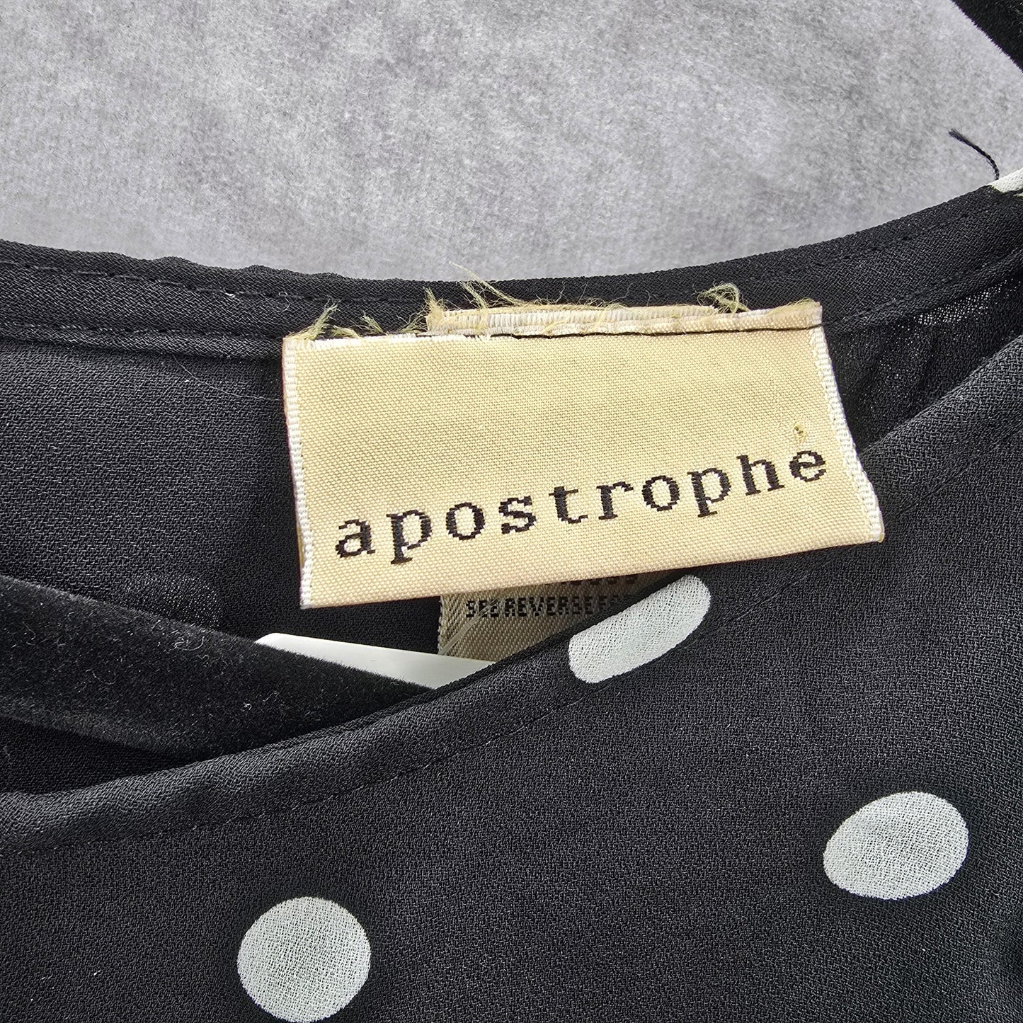 Apostrophe Black White Polka Dot Sleeveless Knee Length Retro Boho Dress 12