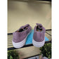 Rock and Candy Purple Bow Flat Slide Suede Sneakers Size 8.5