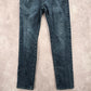 002. American Eagle Outfitters Dark Blue Denim Straight Pants Skinny 30x30