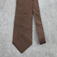 Geoffrey Beene Brown Black White Geometric 100% Silk Men's Neck Tie NWOT