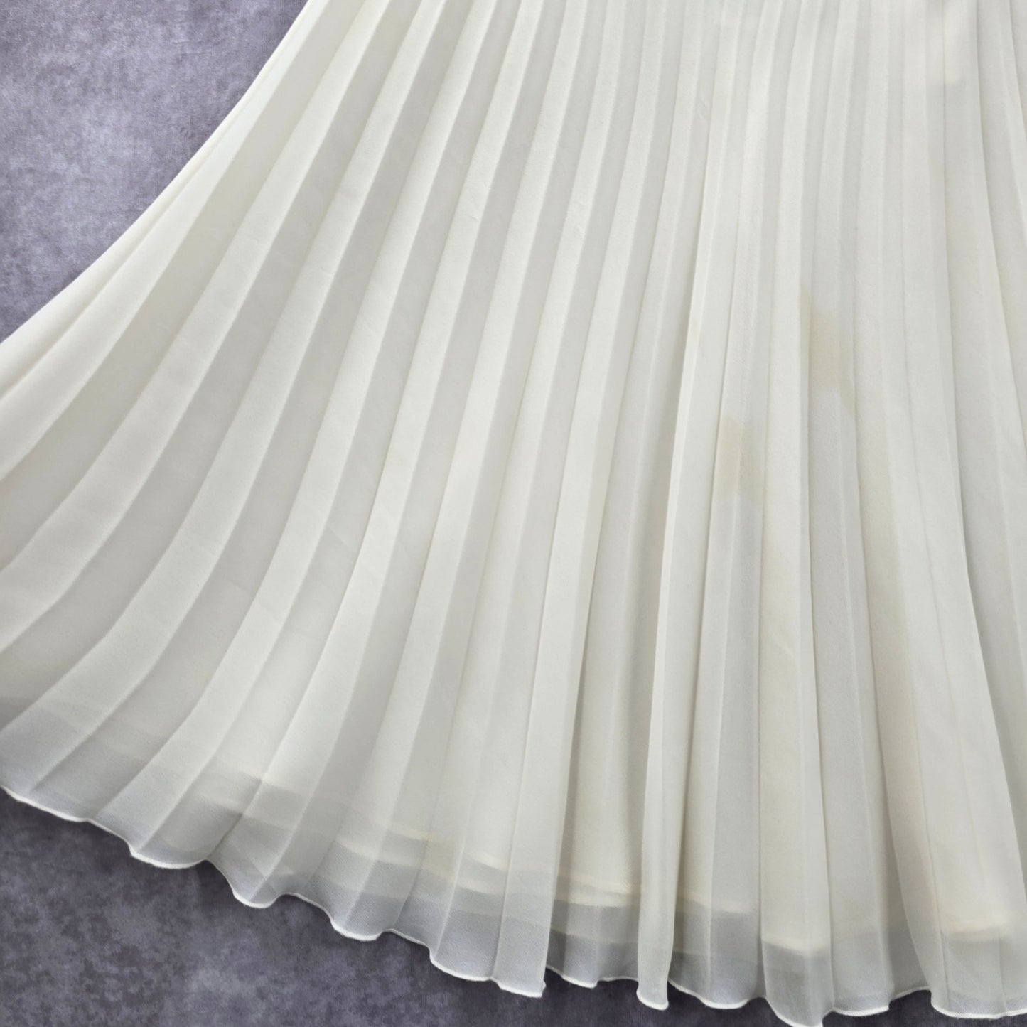Preston & York Vintage Cream Pleat Flare Knee Length Short Skirt Plus 14