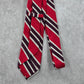 Ike Behar Red Purple Gray Stripe Geometric Repp Silk Executive Neck Tie Men's