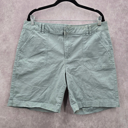 Lee Gray Mid Rise Regular Fit Flat Front Bermuda Bottoms Pants Shorts Plus 16