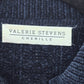 Valerie Stevens Blue Chenille Knit Granny Preppy Cozy Cardigan Sweater Large
