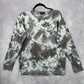 Modern Canvas Gray Tie Dye Long Sleeve Cotton Sweater Cardigan Top Medium