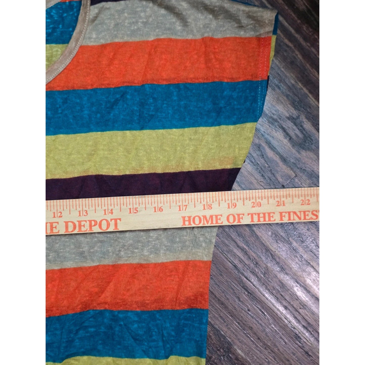 Multicolor Stripes Tie Front Disco Party Summer Top Medium