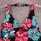 Sonoma Black Floral Halter Padded Swimwear Tankini Tank Top Medium M 10