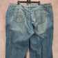 024. Just My Size Modern Bootcut Straight Wide Blue Jeans 26W Short