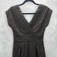Banana Republic Brown Speckle Wool Silk Knee Length Dress 4 Small
