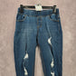 157. Jvini Fashion Blue Pullon Elastic Waist Denim Pants Skinny Jeans Small
