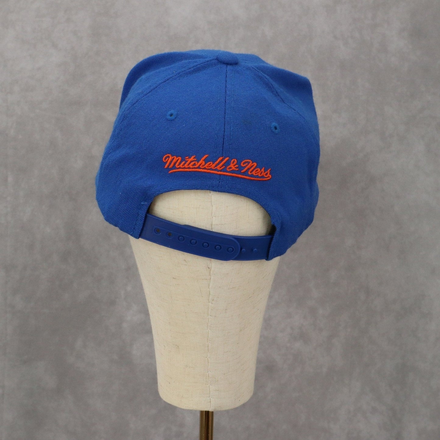 Nostalgia Co Mitchelle & Ness Blue Denver Broncos VTG Snapback Baseball Cap Hat