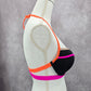 Victoria's Secret Black Pink Padded Bikini Top Halter Cutout Swimwear 34D