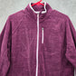 Purple Fleece Zipper Long Sleeve Activewear Y2K Sweater Cardigan Large