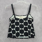 La Blanca Black Polka Dot Crop Padded Swimwear Tankini Tank Top Medium M 8
