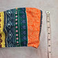 Shein Orange Blue Floral Paisley Padded Bikini Top Swimwear Medium